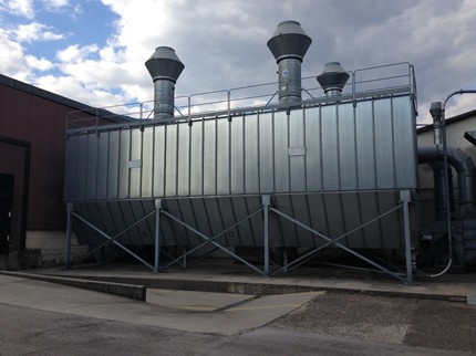 Filtro a maniche con lavaggio ad aria compressa da 100.000 mc/h